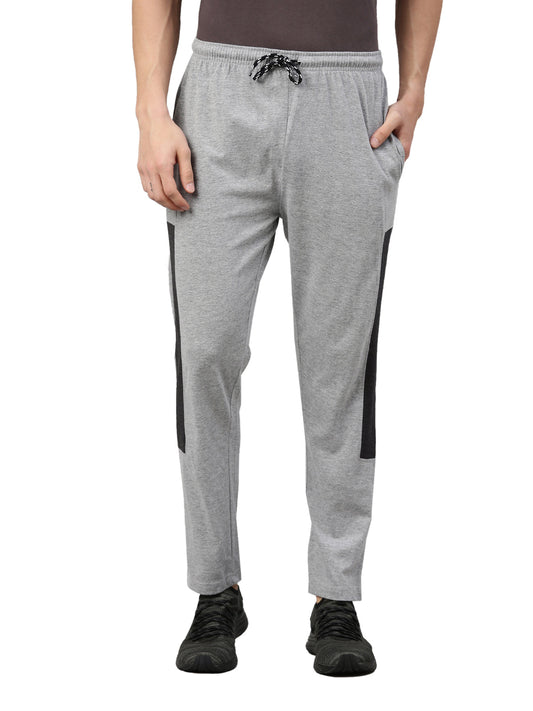 Solid Men Grey Track Pants