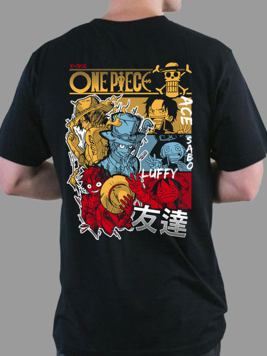 Broon Men Black Printed Round Neck T-Shirt