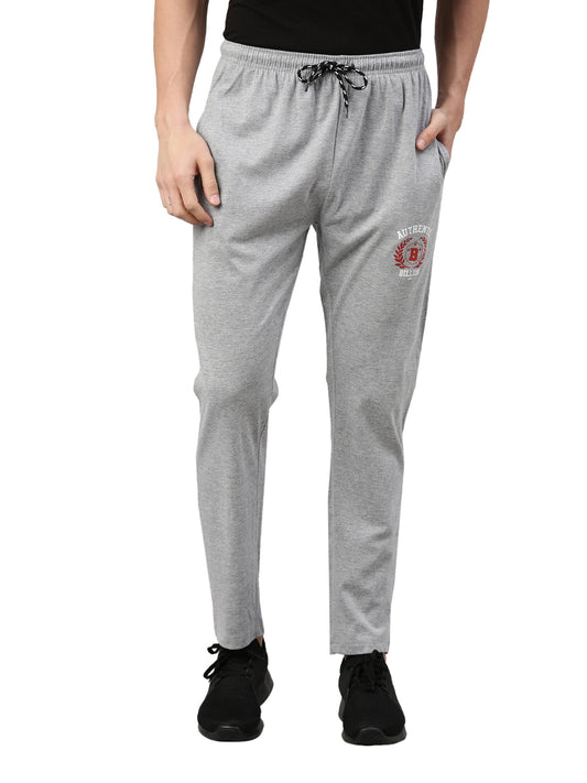 Solid Men Grey Track Pants