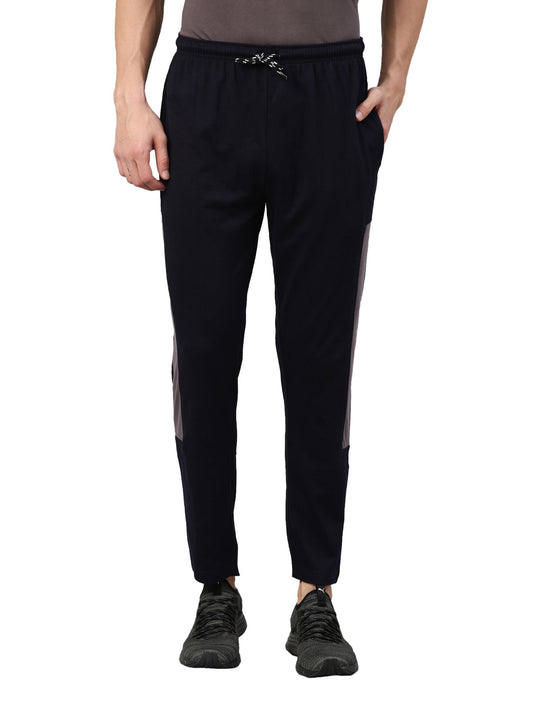 Solid Men Dark Blue Track Pants