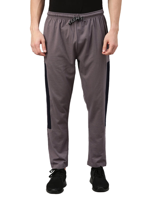 Solid Men Grey Track Pants
