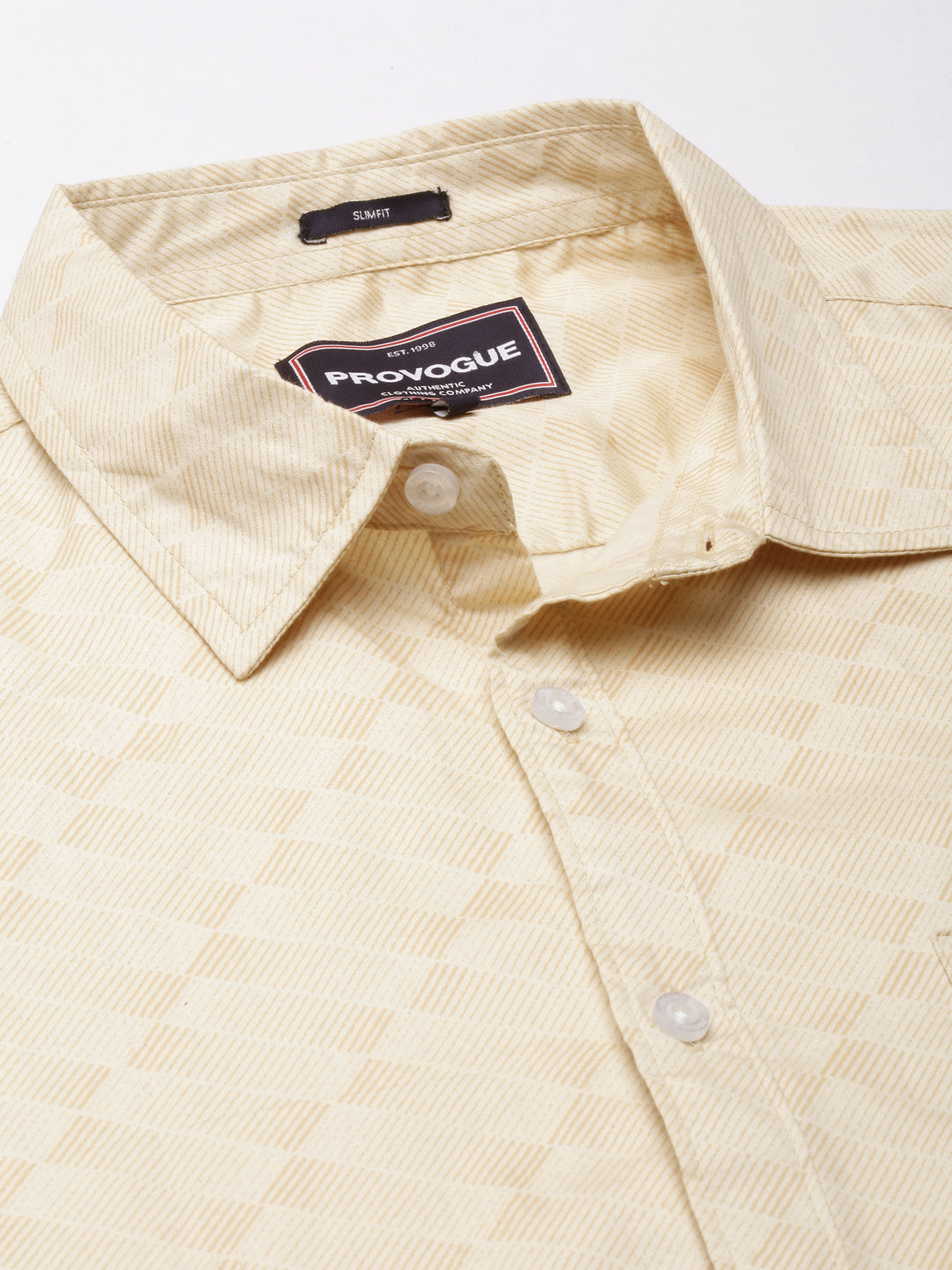 Men Beige Printed Pure Cotton Full Sleeve Casual Shirt