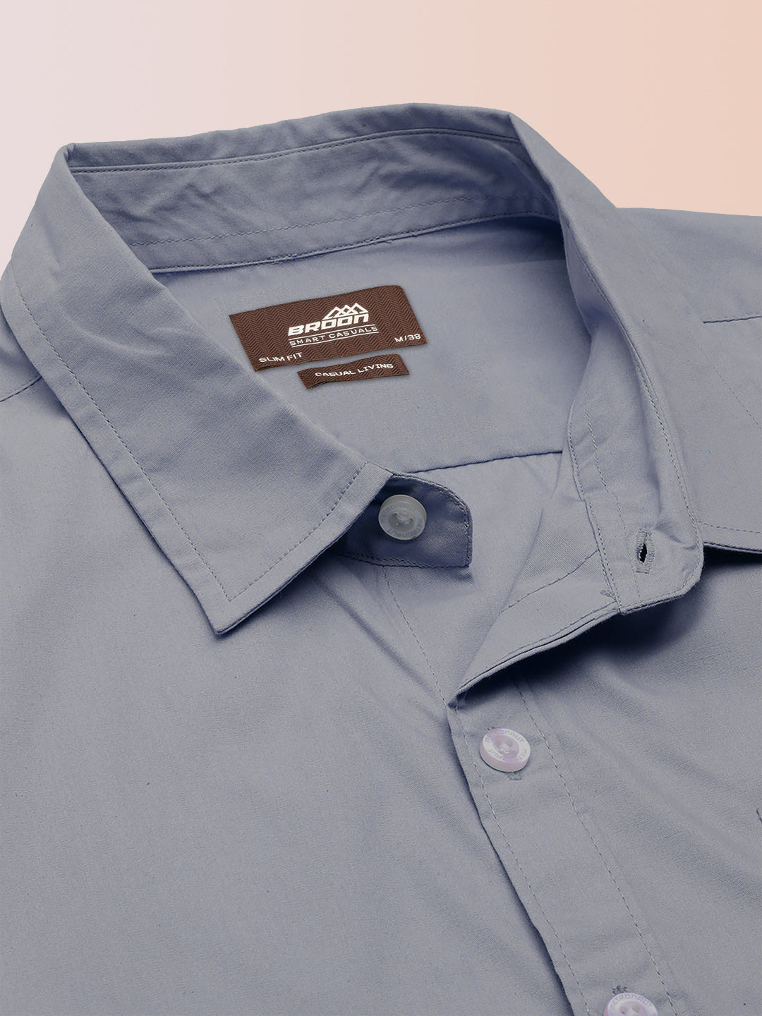 BROON Men Grey Printed Full Sleeve Casual Shirt