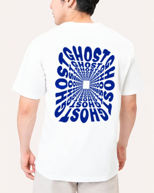 Broon Men White Printed Round Neck T-Shirt