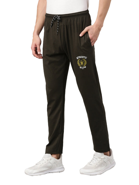 Solid Men Olive Track Pant