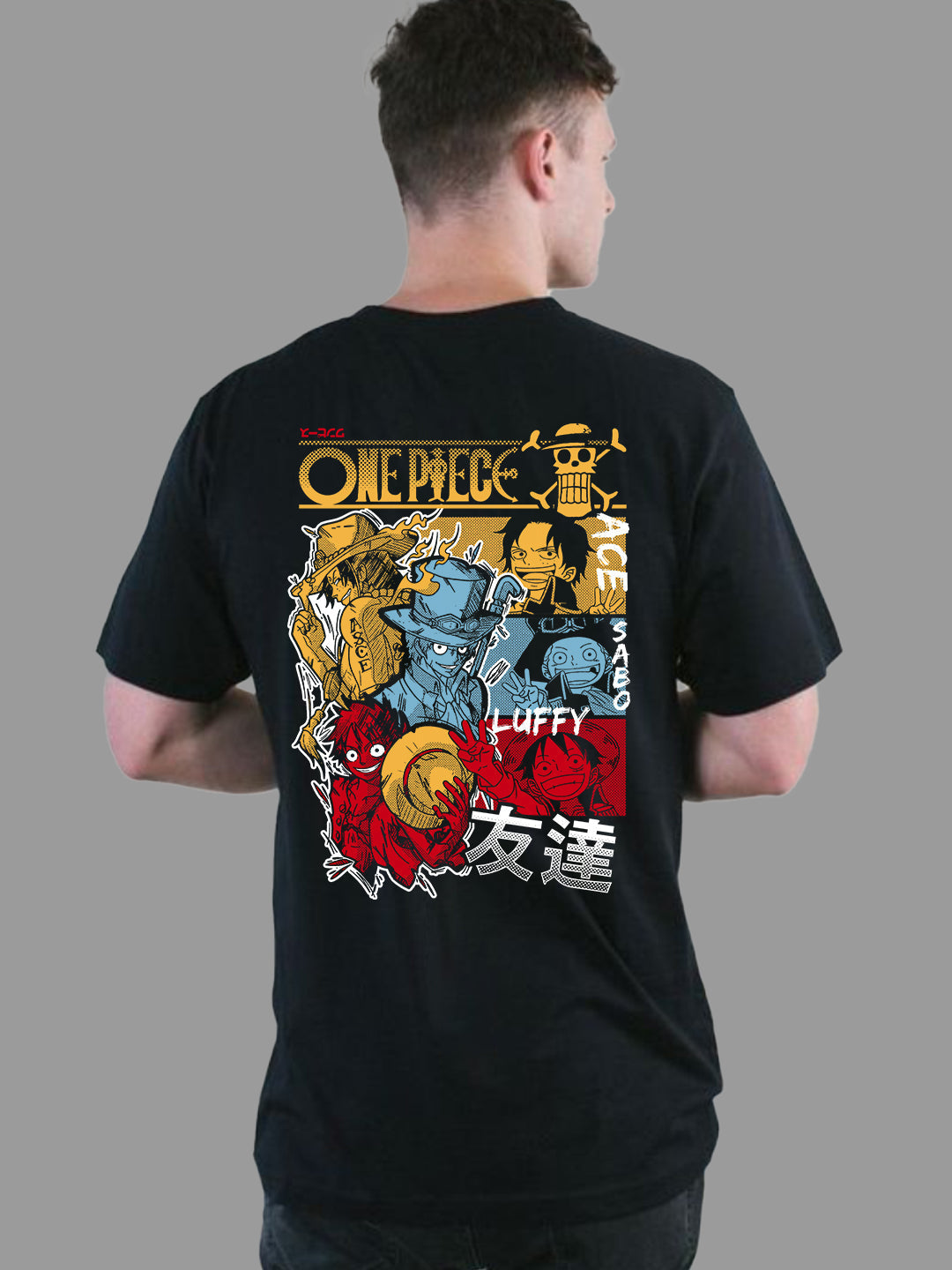 Broon Men Black Printed Round Neck T-Shirt