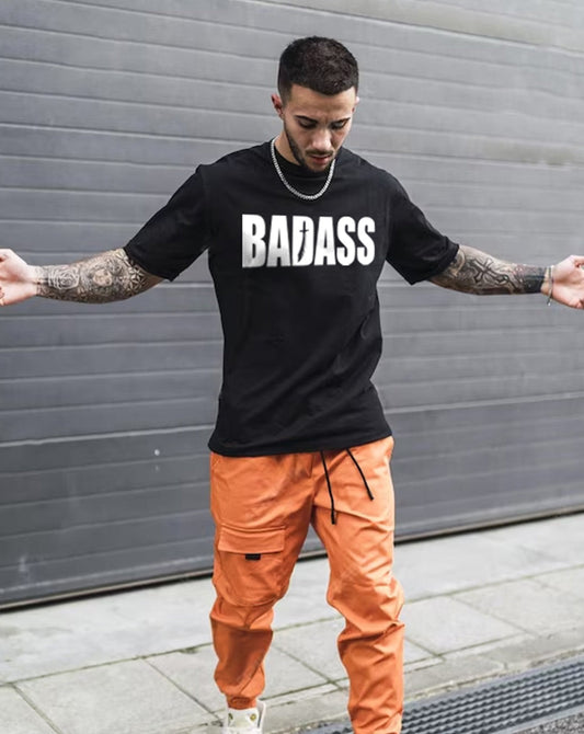 Broon Men Black Printed Round Neck T-Shirt