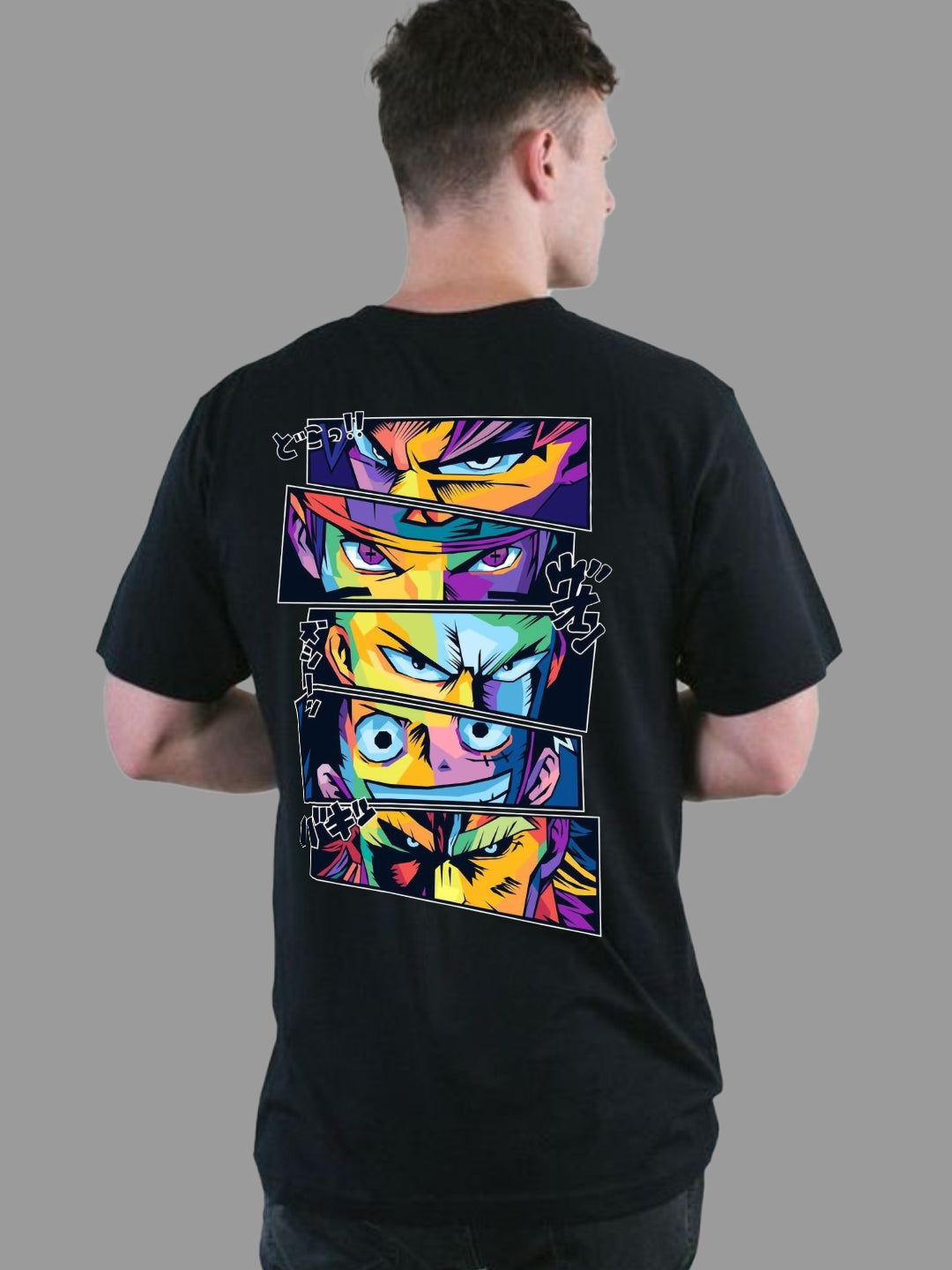 Broon Men Black Printed Round Neck T-Shirt