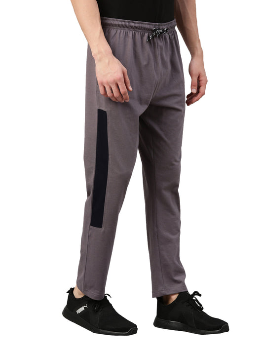 Solid Men Grey Track Pants