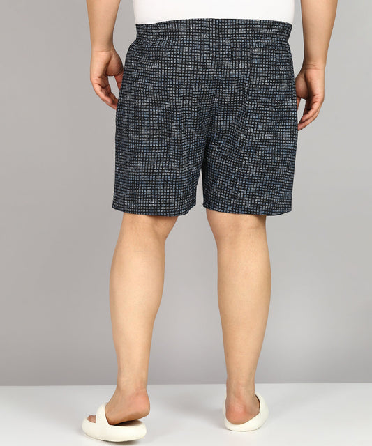 Men Plus Size Black Printed Boxer