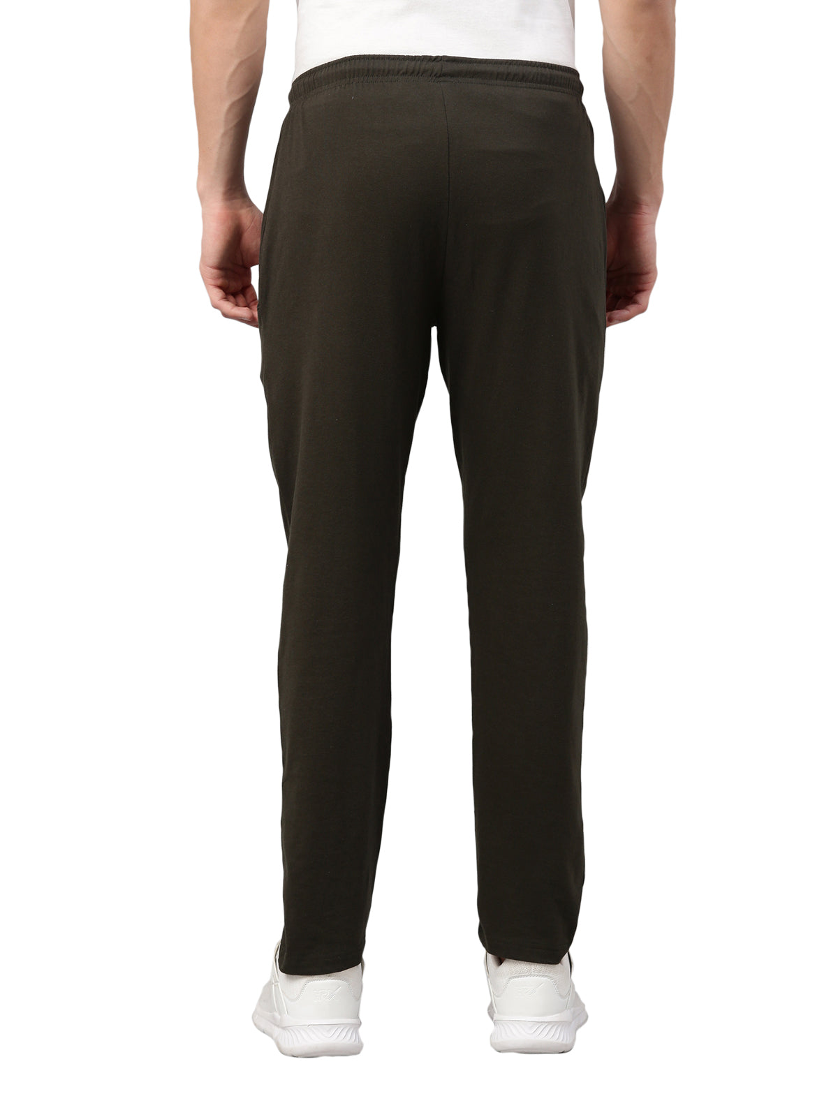 Solid Men Olive Track Pant
