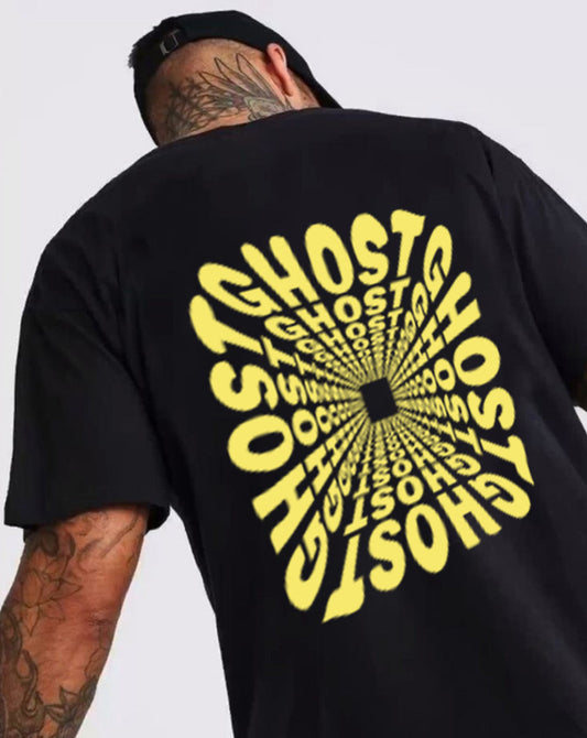 Broon Men Black Printed Round Neck T-Shirt