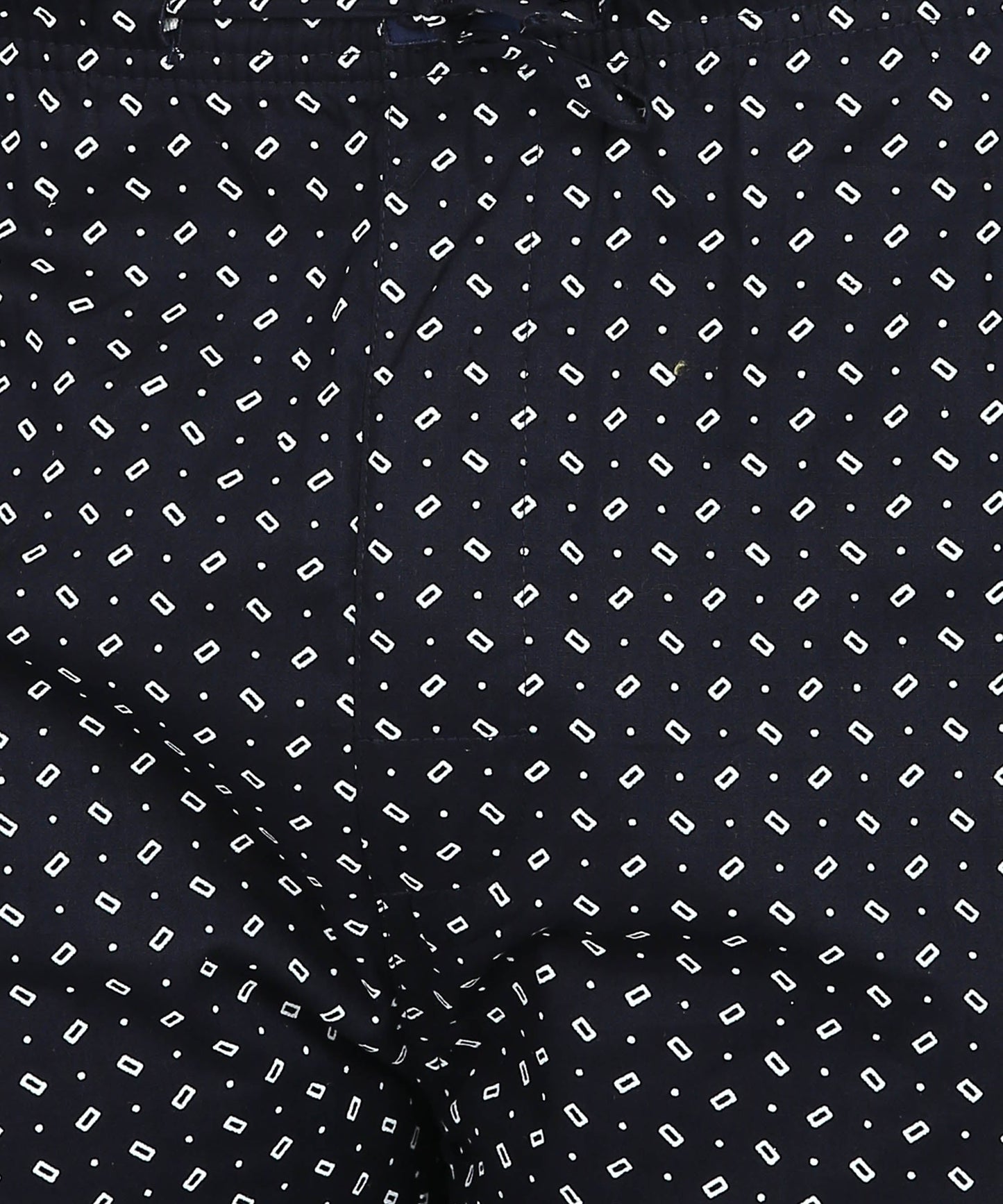 Men Plus Size Navy Blue Printed Pyjama