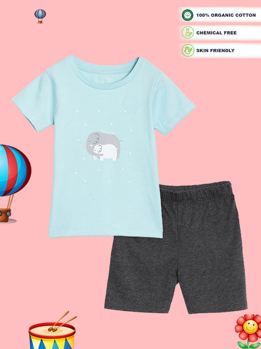 Broon Infant Baby Organic Cotton T-shirt & Shorts