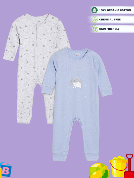 Broon Infant Baby Organic Cotton Full Sleeve Sleepsuit