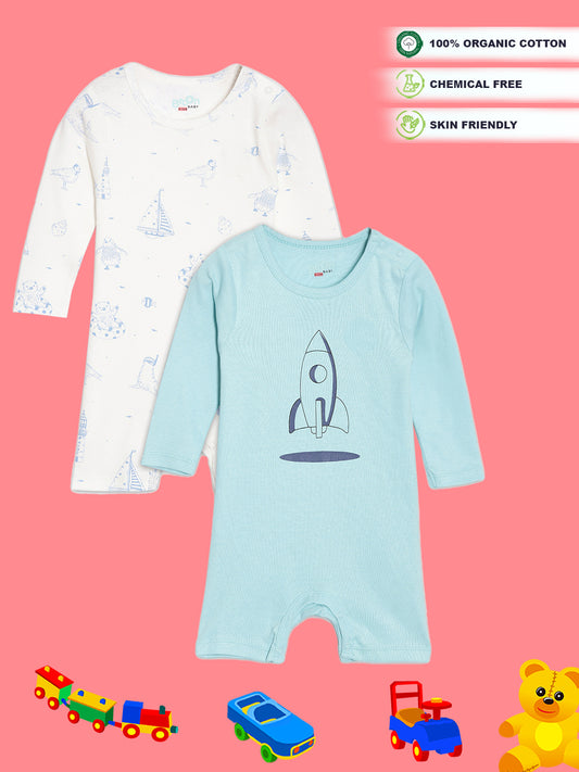 Broon Infant Baby Organic Cotton Full Sleeve Rompers