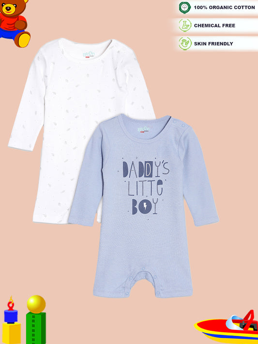 Broon Infant Baby Organic Cotton Full Sleeve Rompers