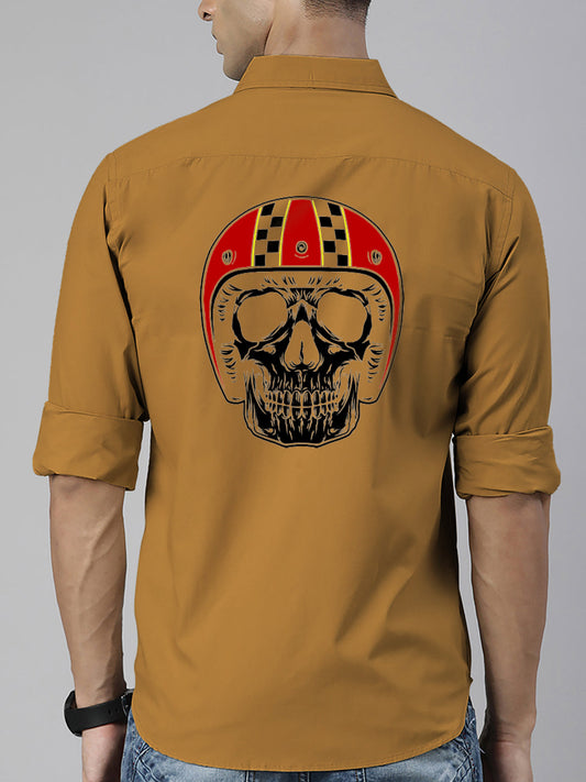 BROON Men Beige Printed Full Sleeve Casual Shirt