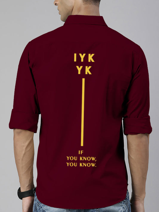 BROON Men Maroon Printed Full Sleeve Casual Shirt