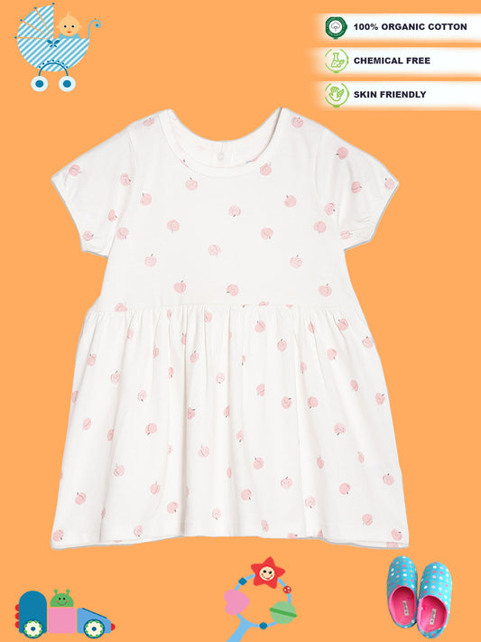 Broon Infant Baby Organic Cotton Short Sleeve Girls Dress