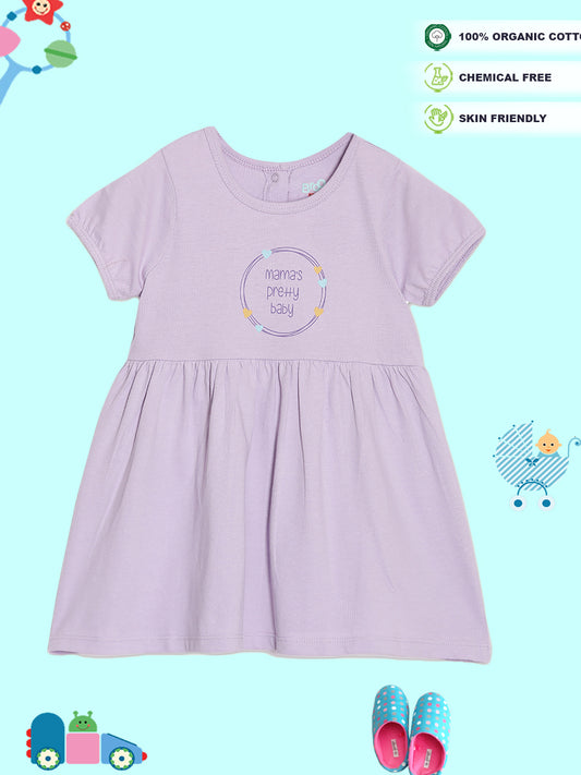 Broon Infant Baby Organic Cotton Short Sleeve Girls Dress