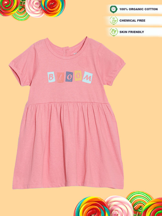 Broon Infant Baby Organic Cotton Short Sleeve Girls Dress