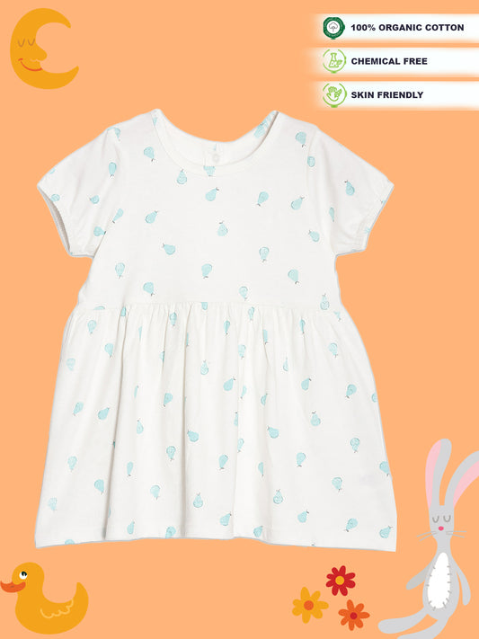 Broon Infant Baby Organic Cotton Short Sleeve Girls Dress
