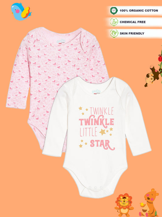 Broon Infant Baby Organic Cotton Short Sleeve Rompers