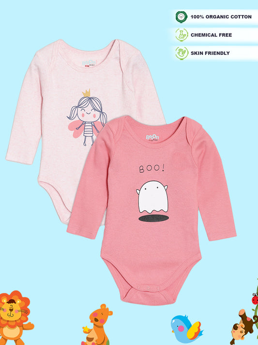 Broon Infant Baby Organic Cotton Short Sleeve Rompers