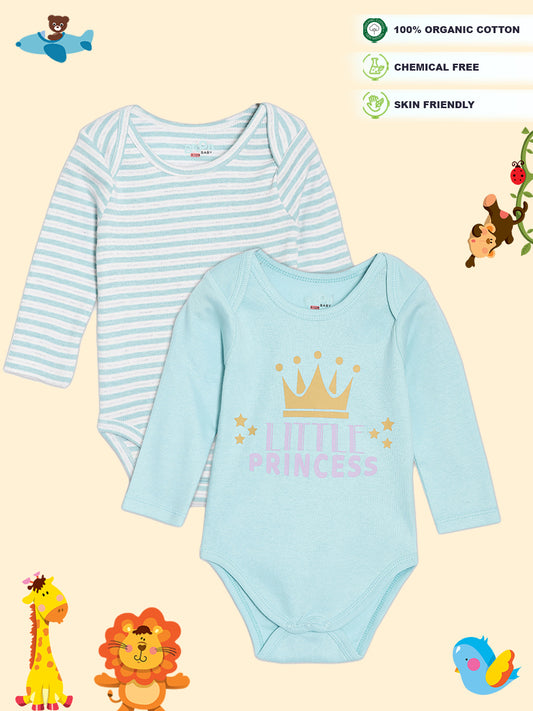 Broon Infant Baby Organic Cotton Short Sleeve Rompers