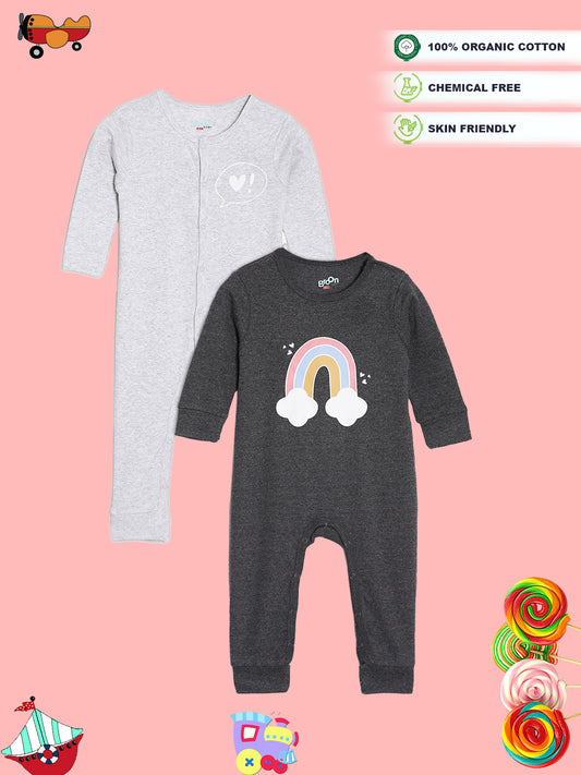 Broon Infant Baby Organic Cotton Full Sleeve Sleepsuit