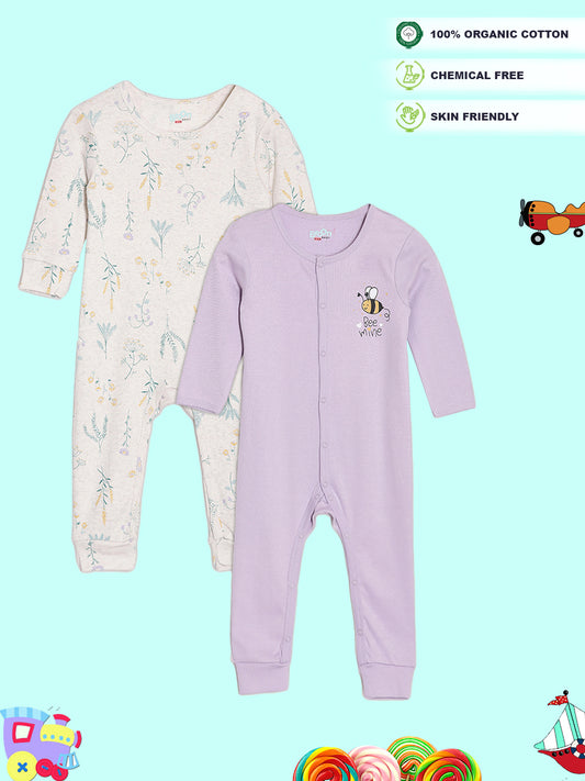 Broon Infant Baby Organic Cotton Full Sleeve Sleepsuit