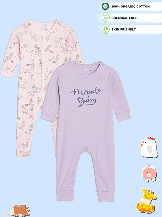 Broon Infant Baby Organic Cotton Full Sleeve Sleepsuit