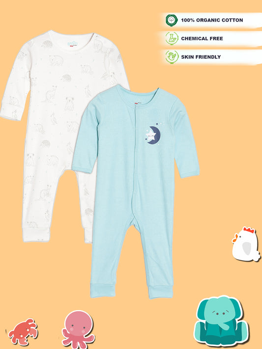 Broon Infant Baby Organic Cotton Full Sleeve Sleepsuit