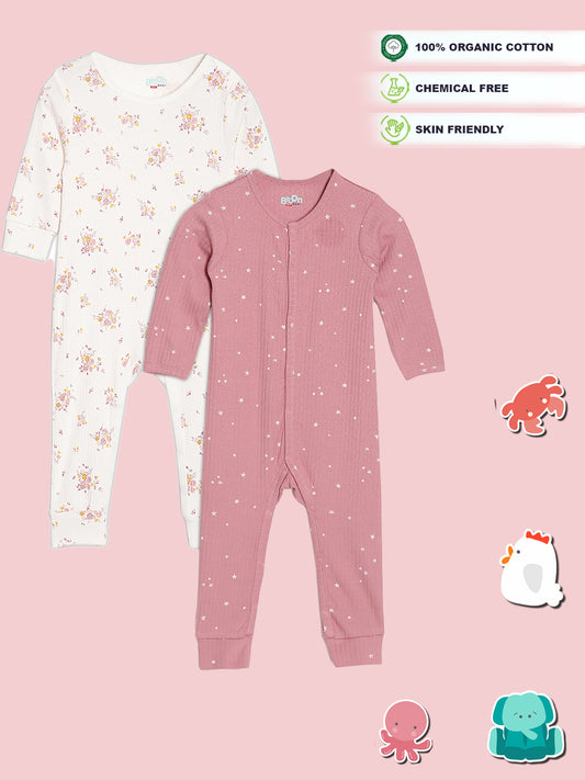 Broon Infant Baby Organic Cotton Full Sleeve Sleepsuit