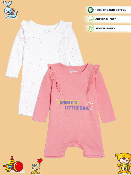 Broon Infant Baby Organic Cotton Full Sleeve Rompers