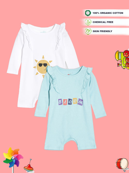 Broon Infant Baby Organic Cotton Full Sleeve Rompers