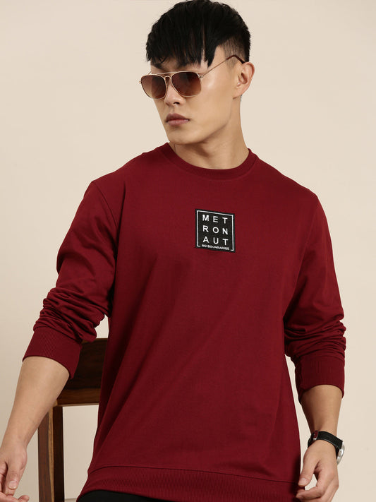 Men's Solid Round Neck Full Sleeve Sweatshirt