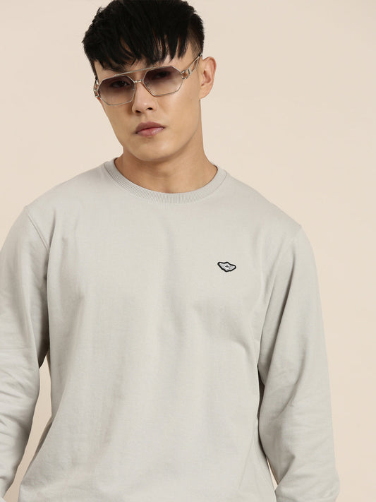 Men's Solid Round Neck Full Sleeve Sweatshirt