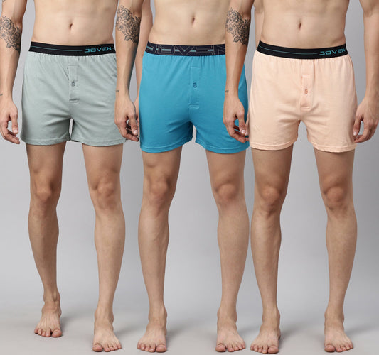 JOVEN MEN FIT ME BOXER SHORTS - PACK OF 3