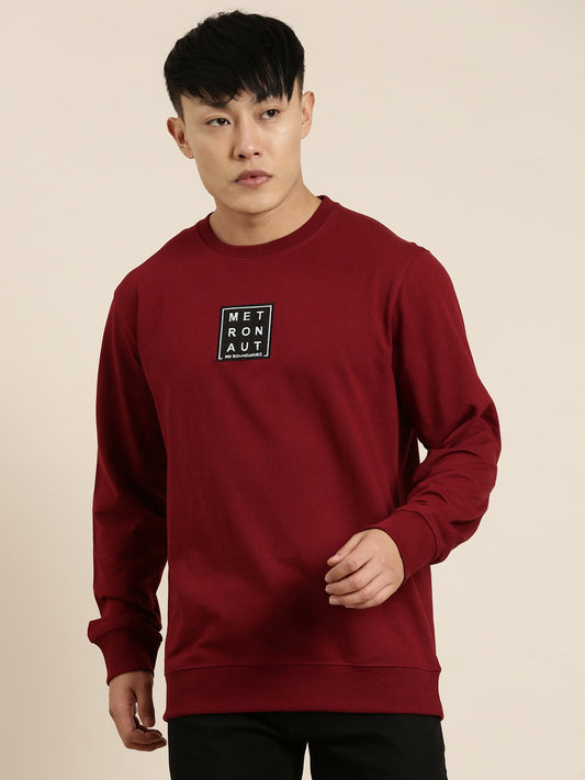 Men's Solid Round Neck Full Sleeve Sweatshirt
