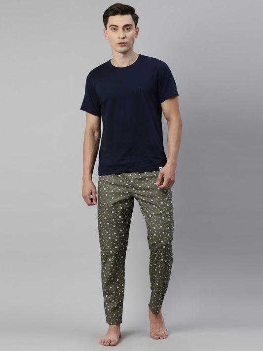 JOVEN MENS PRINTED LOUNGE SET