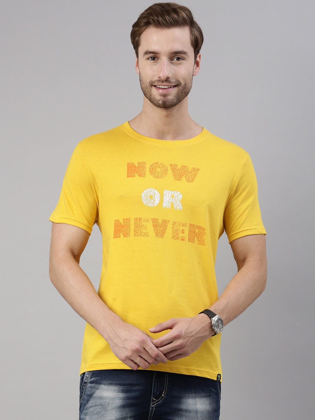 JOVEN MEN PRINTED T-SHIRT
