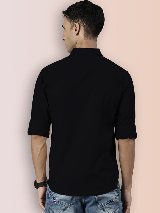 Broon Mens Slim Fit Premium Cotton Solid Shirt