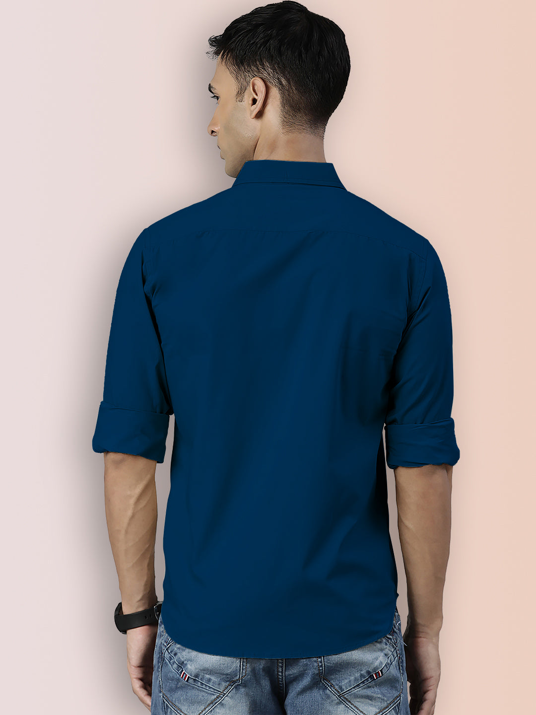 Broon Mens Slim Fit Premium Cotton Solid Shirt
