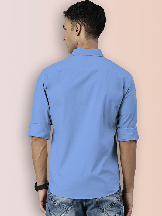 Broon Mens Slim Fit Premium Cotton Solid Shirt