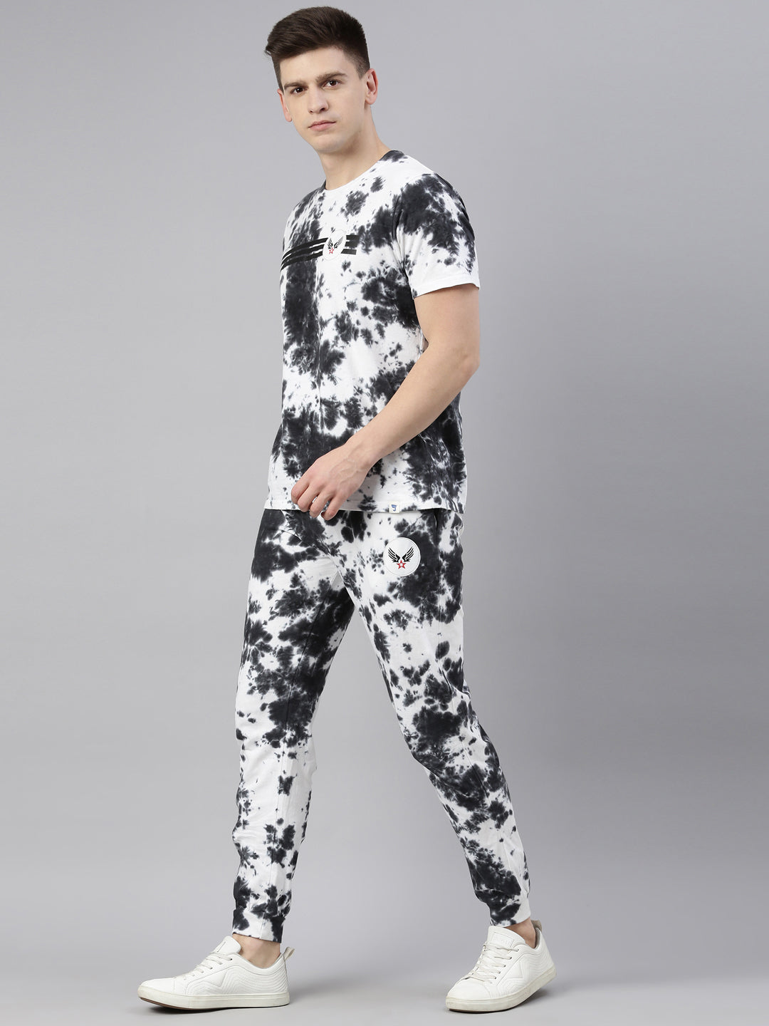 JOVEN MENS TIE-DYE CO-ORDINATED SET(T-SHIRT AND PANT)