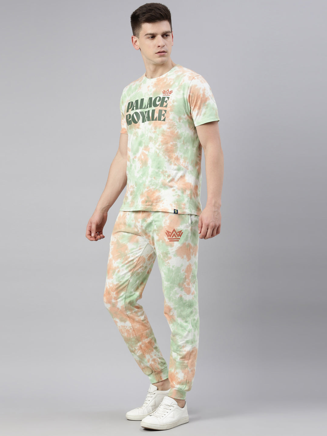 JOVEN MENS TIE-DYE CO-ORDINATED SET(T-SHIRT AND PANT)
