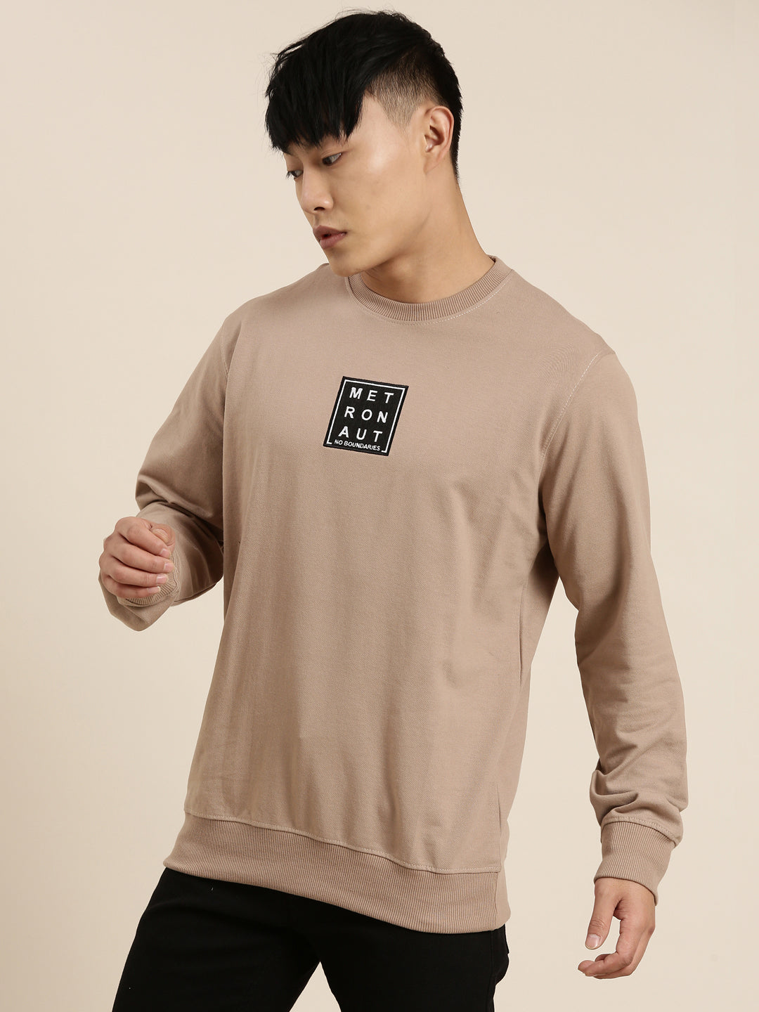 Men's Solid Round Neck Full Sleeve Sweatshirt