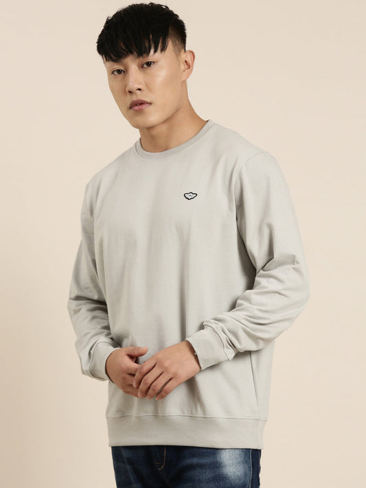 Men's Solid Round Neck Full Sleeve Sweatshirt